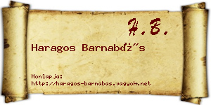 Haragos Barnabás névjegykártya